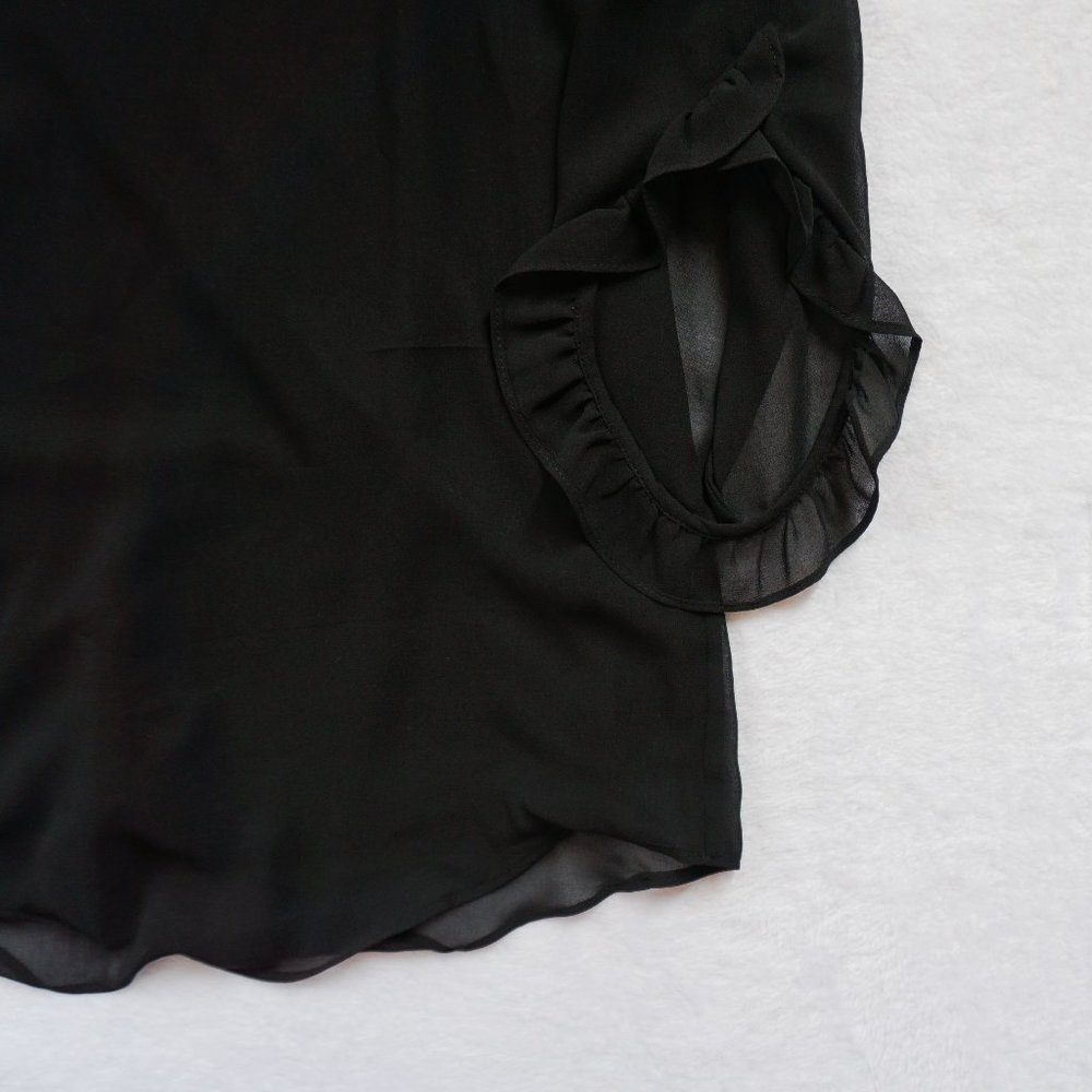 Black Ruffled Long-sleeve - Picture 5 of 8